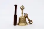 5-Inch Tall Brass Ritual Bell – handcrafted with a classic design and clear resonant sound, ideal for meditation, prayer, and traditional Tibetan spiritual practices.