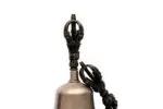 6-Inch Tall Bronze Tibetan Bell – handcrafted using traditional methods, featuring a smooth finish and rich tonal quality, perfect for meditation, spiritual practice, and rituals.