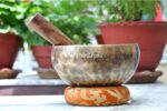 7-Inch Handmade Full Moon Singing Bowl with Striker and Cushion – Nepal