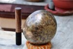 7-Inch Handmade Full Moon Singing Bowl with Striker and Cushion – Nepal