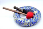 Large shining handmade singing bowl from Nepal for sound healing and meditation