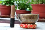 5-Inch Diameter Handmade Full Moon Singing Bowl from Nepal – Meditation and Sound Healing Tool