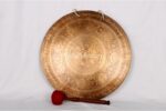 Tibetan Gong for Sound Healing and Meditation – Handmade Gong from Nepal with Sacred Symbols – Deep Resonant Tones for Spiritual Practice