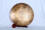 Tibetan Gong for Sound Healing and Meditation – Handmade Gong from Nepal with Sacred Symbols – Deep Resonant Tones for Spiritual Practice