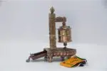 Tibetan Prayer Wheel with incense holder and burner – handcrafted in Nepal