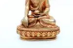 Handmade Shakyamuni Buddha Statue seated in meditation posture – crafted from brass with intricate detailing, ideal for spiritual decor and altar use.