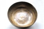 Large handmade singing bowl with Flower of Life center, Tibetan mantras, and sacred symbols