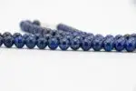 Lapis, Conch Shell & Crystal Mala – handcrafted 108-bead prayer necklace combining lapis lazuli for wisdom, conch shell for purity, and crystal quartz for clarity and spiritual energy. Ideal for meditation, mantra chanting, and chakra alignment.