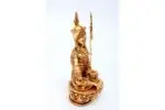 Handcrafted Padmasambhava (Guru Rinpoche) Statue seated in royal posture – made from brass with intricate detailing, holding vajra and skull cup, symbolizing spiritual power and transformation.