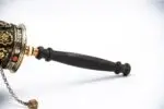 Eight Auspicious Symbol Tibetan Prayer Wheel with wooden handle
