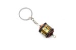 Set of 5 Tibetan Prayer Wheel key rings with Om Mani Padme Hum mantra, handmade in Nepal