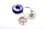 Tibetan Tingsha Cymbals with Mantra Embossing – Handcrafted 7-metal chimes featuring embossed Om Mani Padme Hum mantra, ideal for meditation and spiritual rituals
