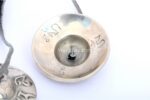 Tibetan Tingsha Cymbals with Mantra Embossing – Handcrafted 7-metal chimes featuring embossed Om Mani Padme Hum mantra, ideal for meditation and spiritual rituals