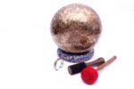 10-Inch Old Finish Handmade Singing Bowl with Cushion, Mallet & Mantra Bracelet