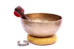 10-Inch Handmade Tibetan Singing Bowl – Dim Finish with Mallet, Felt Striker, Cushion & Bracelet