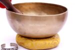 10-Inch Handmade Tibetan Singing Bowl – Dim Finish with Mallet, Felt Striker, Cushion & Bracelet