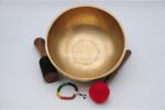 Large 10 inch Jhumka singing bowl with thick walls and dim matte finish – Nepalese meditation and sound healing bowl