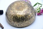 11-Inch Old Finish Handmade Singing Bowl with Cushion, Mallet & Mantra Bracelet
