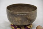 Antique Tibetan Thadobati singing bowl with straight walls and flat base – 4.5 inch Himalayan bowl