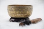 Collected antique Thadobati singing bowl showing natural patina, aged marks, and authentic surface texture