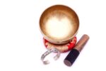 5-Inch Handmade Tibetan Singing Bowl – Dim Finish with Mallet, Cushion & Bracelet