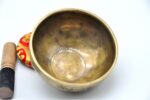 5-Inch Jhumka Full Moon Singing Bowl handmade in Nepal for chakra healing and meditation