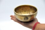 5-Inch Jhumka Full Moon Singing Bowl handmade in Nepal for chakra healing and meditation