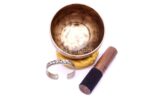 5-Inch Old Finish Handmade Singing Bowl with Cushion, Mallet & Mantra Bracelet