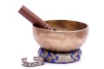 6.5-Inch Handmade Tibetan Singing Bowl – Dim Finish with Mallet, Cushion & Bracelet