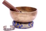 6.5-Inch Handmade Tibetan Singing Bowl – Dim Finish with Mallet, Cushion & Bracelet
