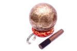 6.5-Inch Old Finish Handmade Singing Bowl with Cushion, Mallet & Mantra Bracelet