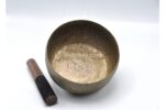 Antique Thadobati singing bowl with straight walls and flat bottom – 6.5 inch Himalayan bowl