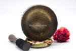Antique Tibetan Koprebati singing bowl with rounded walls and wide opening