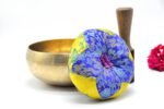 7.5 inch Tibetan Therapy singing bowl with thin walls and deep resonance – handmade Himalayan bowl