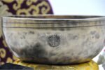 8.5-Inch Jhumka Full Moon Singing Bowl with mallet, cushion, felt drum stick, and carry bag – handmade in Nepal