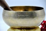 8 inch Tibetan Therapy singing bowl with thin walls and traditional dim matte finish – handmade Himalayan bowl