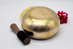8 inch Tibetan Therapy singing bowl with thin walls and traditional dim matte finish – handmade Himalayan bowl