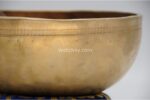Large 9 inch Jhumka singing bowl with dome-shaped thick walls and dim matte finish – Nepalese meditation bowl set