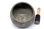 Antique Mani singing bowl with thick walls and broad rim – 6.5 inch Himalayan bowl